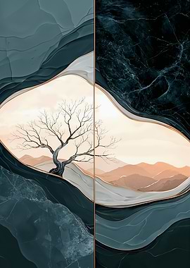 Kintsugi Mountains Duality