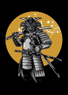 Samurai Warrior Illustration