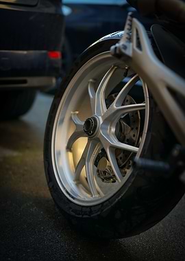 Motorcycle Wheel Close-up