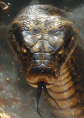 Golden Snake Close-Up