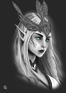 Elf Queen with Leaf Crown