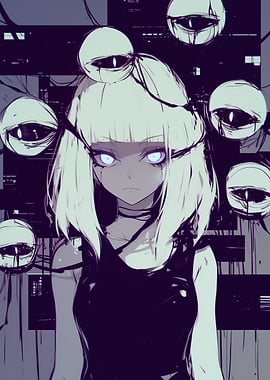Anime Girl with Eyes