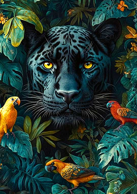 Black Panther in Jungle
