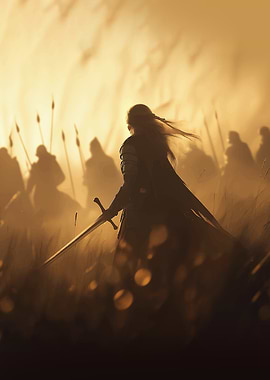 Warrior in the Sunset