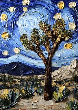 Joshua Tree National Park California Landscapes Painting Art