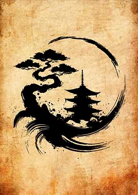 Japanese Bonsai and Pagoda