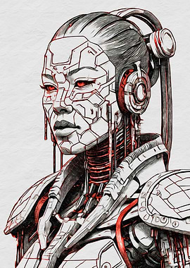 Samurai Female Robot