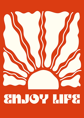 Enjoy Life Sunset Poster