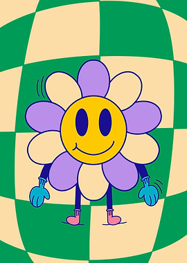Smiling Flower Character