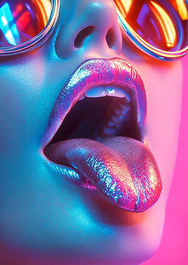 Metallic Lips and Tongue