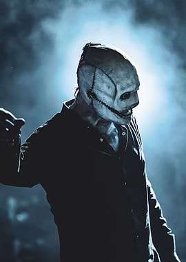 Masked Figure in Fog