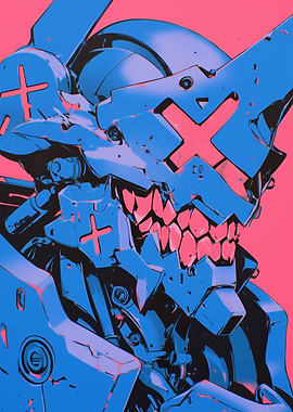 Cyberpunk Mecha Head