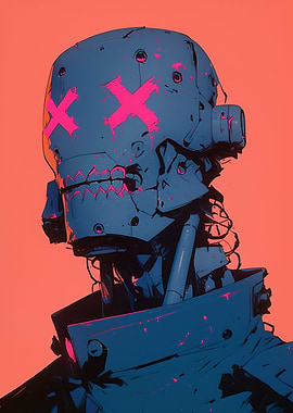 Cyberpunk Robot Portrait