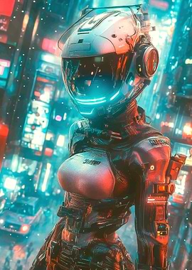 Cyberpunk Female Warrior