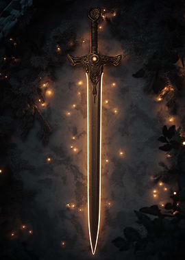 Golden Sword with Lights