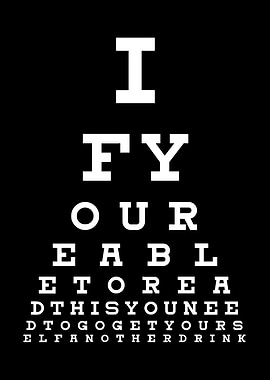 Eye Chart with Funny Message