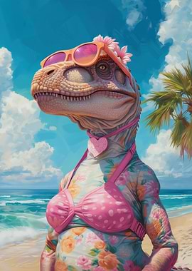 Dinosaur Beach Babe