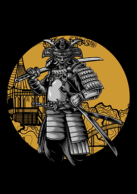 Samurai Warrior Illustration