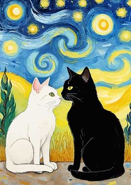 Starry Night Cats