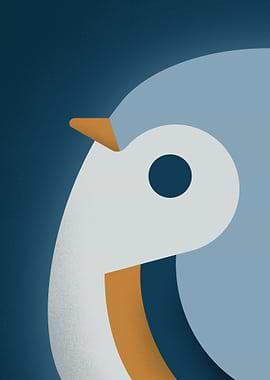 Abstract Penguin Illustration