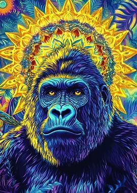 Gorilla Mandala Art