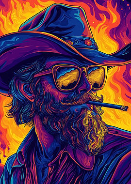 Cowboy with Sunglasses