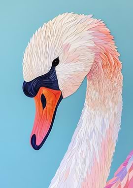 Paper Swan Portrait