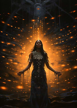 Mystical Woman and Shadow