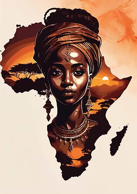 African Woman Silhouette
