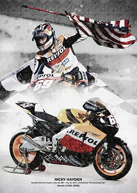Nicky Hayden MotoGP Poster