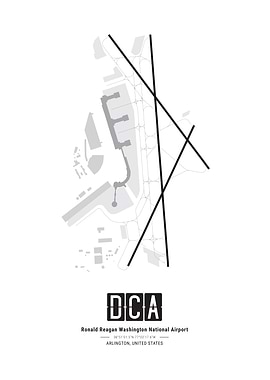 Ronald Reagan Washington National Airport Map