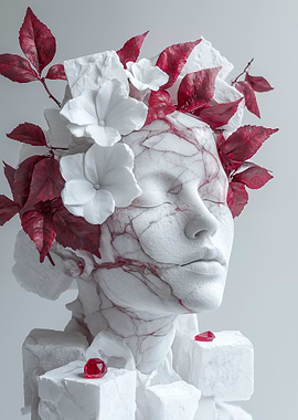 Crimson Blossom Crown