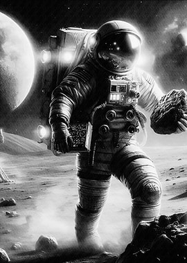 Astronaut on a Lunar Surface