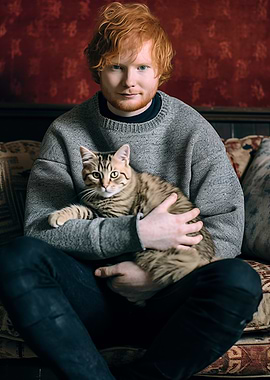 Ed Sheeran with Cat