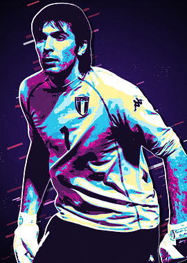 Gianluigi Buffon Retro Art