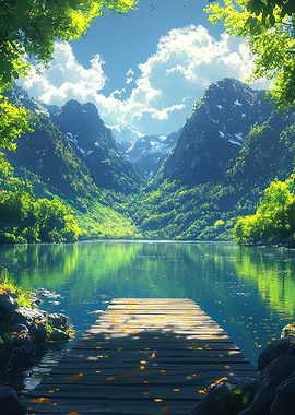 Mountain Lake Serenity