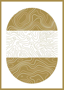 Abstract Gold & White Pattern