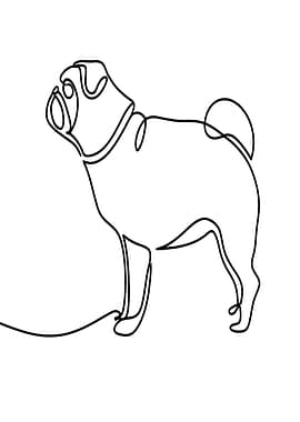 Pug Line Art