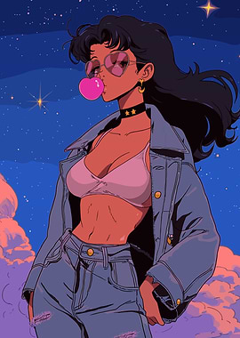 Anime Girl in Denim