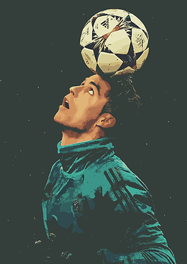 Cristiano Ronaldo Training Art