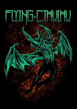 Flying Cthulhu Illustration