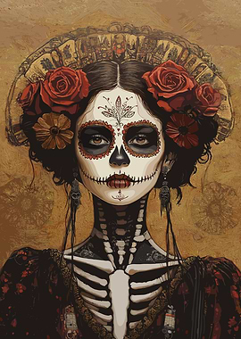 Beautiful Sugar Skull Woman