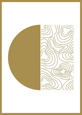 Abstract Gold & White Art