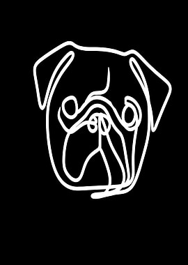 Pug Line Art