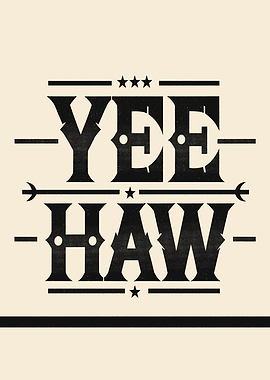 Yee Haw Western Typography