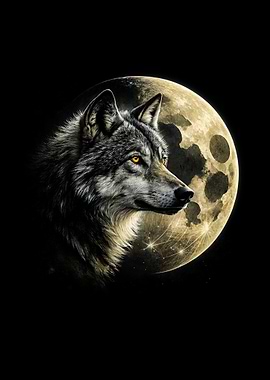 Wolf Moon shining