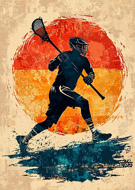 Lacrosse Player Silhouette