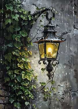 Rainy Street Lamp