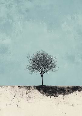 Solitary Tree Silhouette