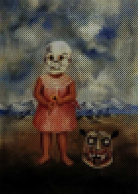 Girl with Death Mask